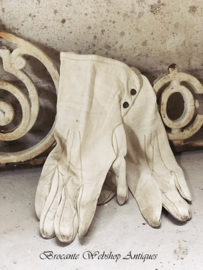 Old french leather gloves
