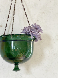 Old hanging flower pot