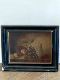 Antique stillife on wooden panel
