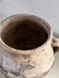 Antique shabby confit pot