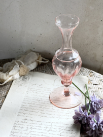 Beautiful old pink glass flower vase