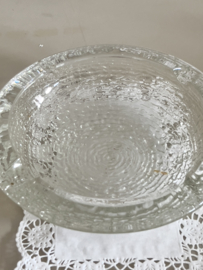 Midcentury glazen design schaal/ asbak