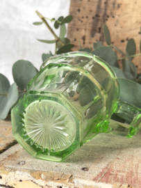 Uranium green glass milk jug