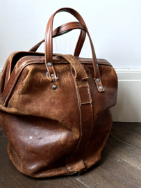 Antieke lederen tas