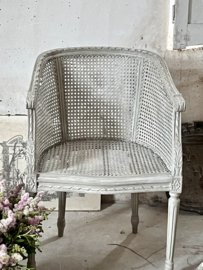 Antique french webbing fauteuil