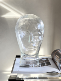 Vintage glazen mannequin hoofd