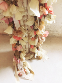 French bonnet with flower guirlandes