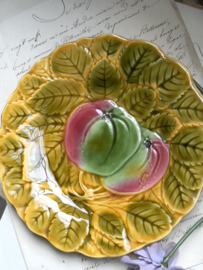 Beautiful old Majolica Sarreguemines dessert plate