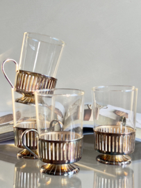 Silverplated D.E. tea/coffee glasses