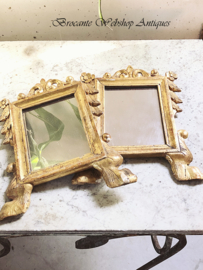 Set of 2 antique small mirrors