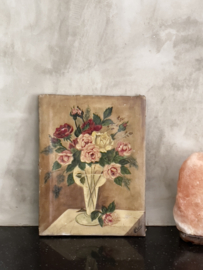 Antique small stilllife oil painting