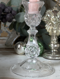 French crystal candle holder