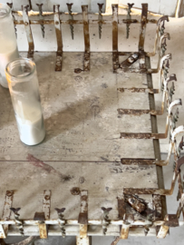 Antique french oranjerie table with monogram letters