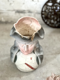 Antique earthenware Napoleon water jug