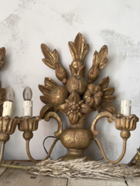 Antieke franse set wandlampen/ appliqués