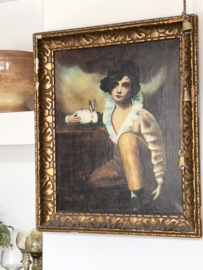 Old oil portrait
