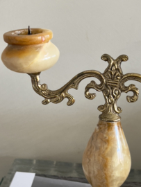 Vintage Onyx marmeren kandelaar
