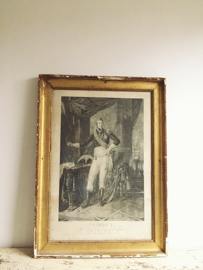 Framed gravure Charles X