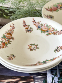 Antique set floral dishes