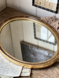 Brocante ovale spiegel