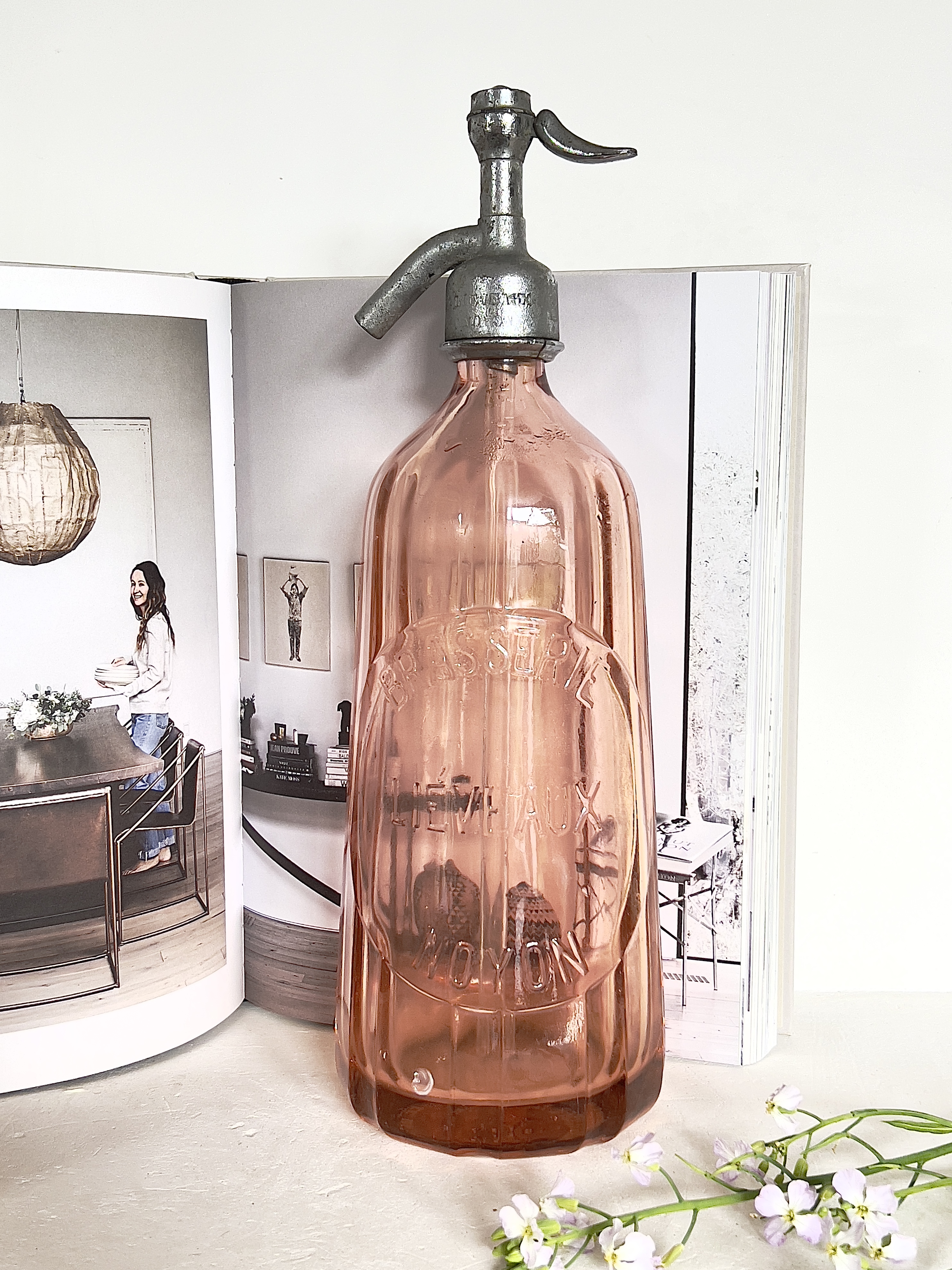 Rose spuitfles/ soda fles