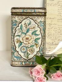 Oud bloemen blik
