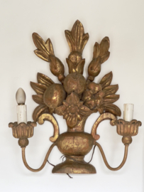 Antieke franse houten wand applique