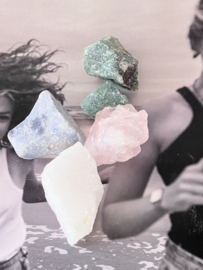 Mix raw cristal stones