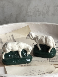 3 plaster sheep