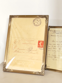 Large old photo frame with floral details