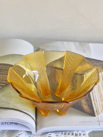 Amberkleurig Art Deco stijl serveerschaaltje