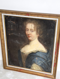 Antique french oil portrait