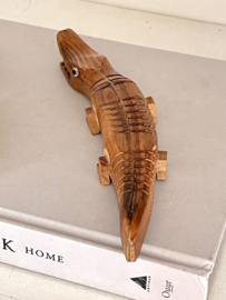 Vintage wooden crocodile