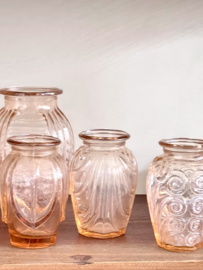 Antique pink glass vase