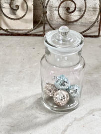 Old glass candy pot