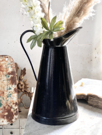 Huge black enamel pouring jug