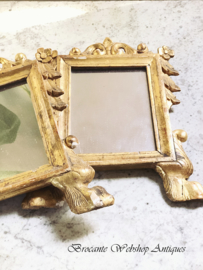 Set of 2 antique small mirrors