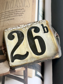Antique house number enameled