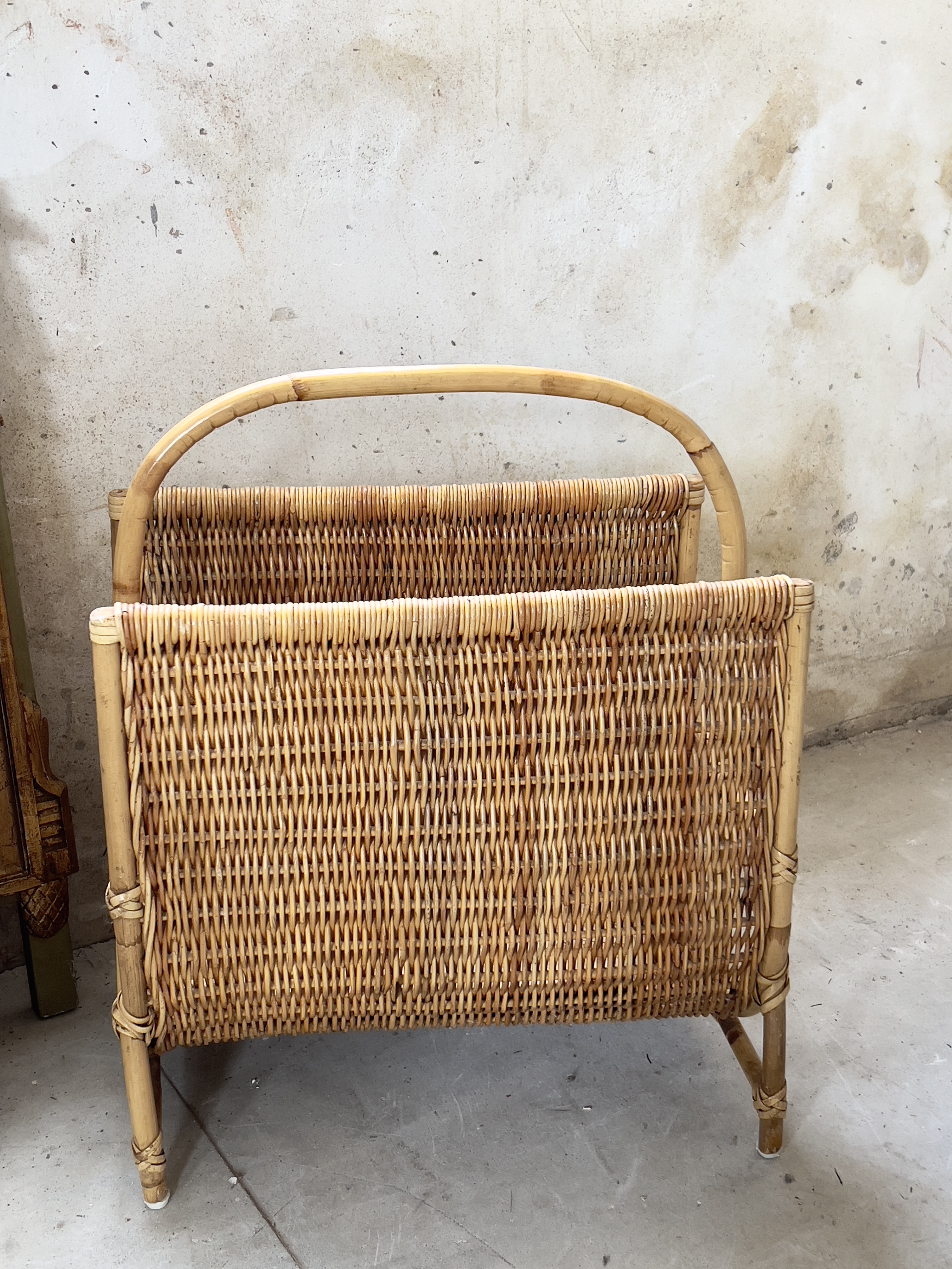 Brocante/ vintage lectuur mand