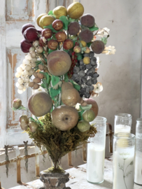 Antiek frans glas vruchten ornament