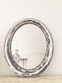 Oval antique mirror