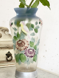 Beautiful old painted glass vase