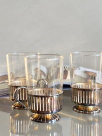Silverplated D.E. tea/coffee glasses