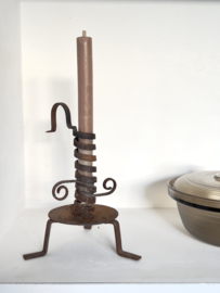 Antique french rat de cave candle holder