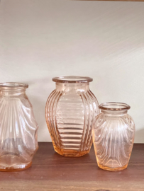 Antieke rose glazen vaas