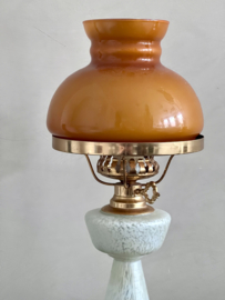 Beautiful old glass lamp in oil lamp style