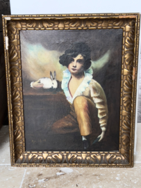 Oud olieverf portret