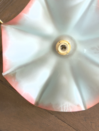 Vintage glazen parasol hanglamp