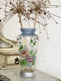 Beautiful old painted glass vase