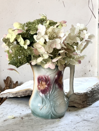 Antique french floral Barbotine jug